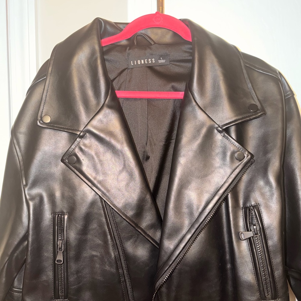 Lioness Black Faux Leather Jacket